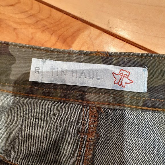 TIN HAUL Co Jean Skirt Women Distressed Size 30 Size M-L - Picture 5 of 9